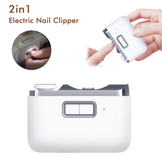 Automatic Electric Nail Clipper Multifunction Nail Grinder Nail Polishing for Children Adult Trimmer USB Charging